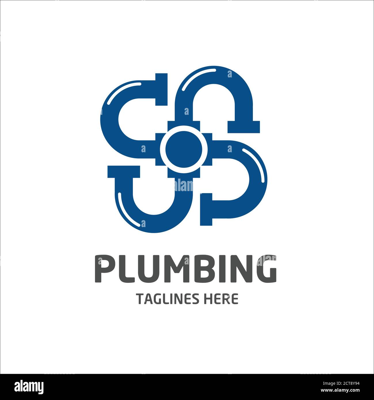 Abstract Plumbing Unternehmen Logo Vektor Konzept Stock Vektor