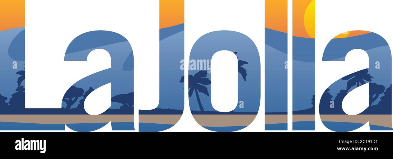 La Jolla, Kalifornien Stock Vektor