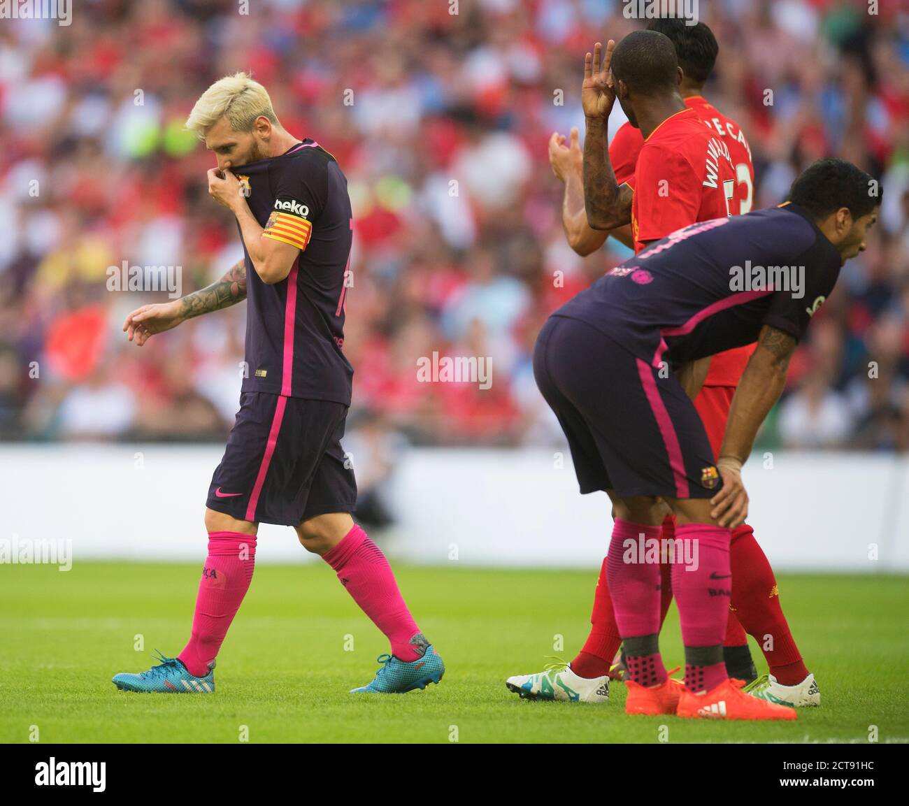 LIONEL MESSI LIVERPOOL FC V BARCELONA INTERNATIONAL CHAMPIONS CUP - WEMBLEY STADION BILDNACHWEIS : © MARK PAIN / ALAMY Stockfoto