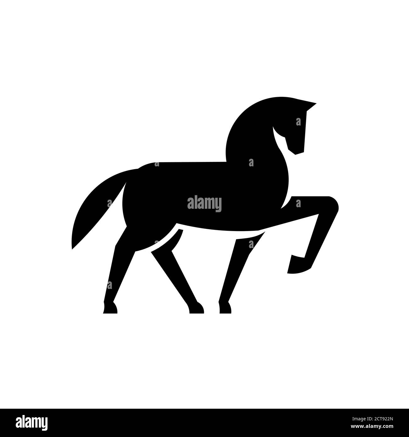 Einfache und unvergessliche Pferd Silhouette Logo Design Vektor Stock Vektor