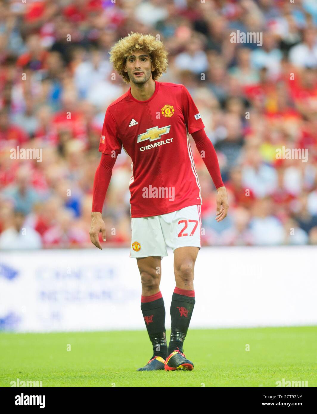 MAROUANE FELLAINI. LEICESTER CITY V MANCHESTER UTD DAS FA COMMUNITY SHIELD - WEMBLEY Bildnachweis: Mark Pain / Alamy Stockfoto