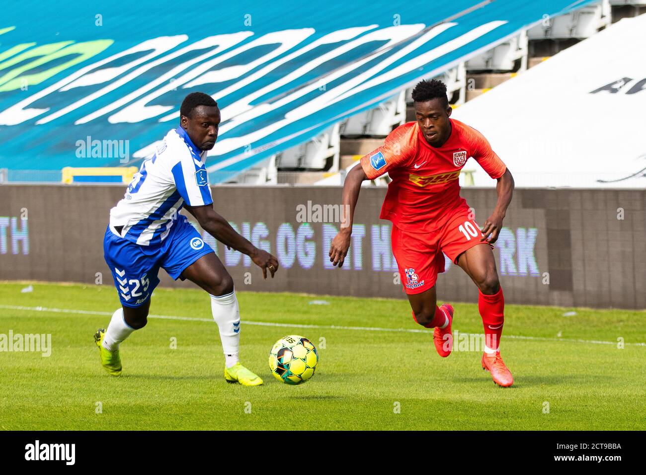 Odense, Dänemark. September 2020. Kamal Deen Sulemana (10) des FC Nordsjaelland beim 3F Superliga-Spiel zwischen Odense Boldklub und FC Nordsjaelland im Nature Energy Park. (Bildnachweis: Gonzales Photo - Dejan Obretkovic). Stockfoto