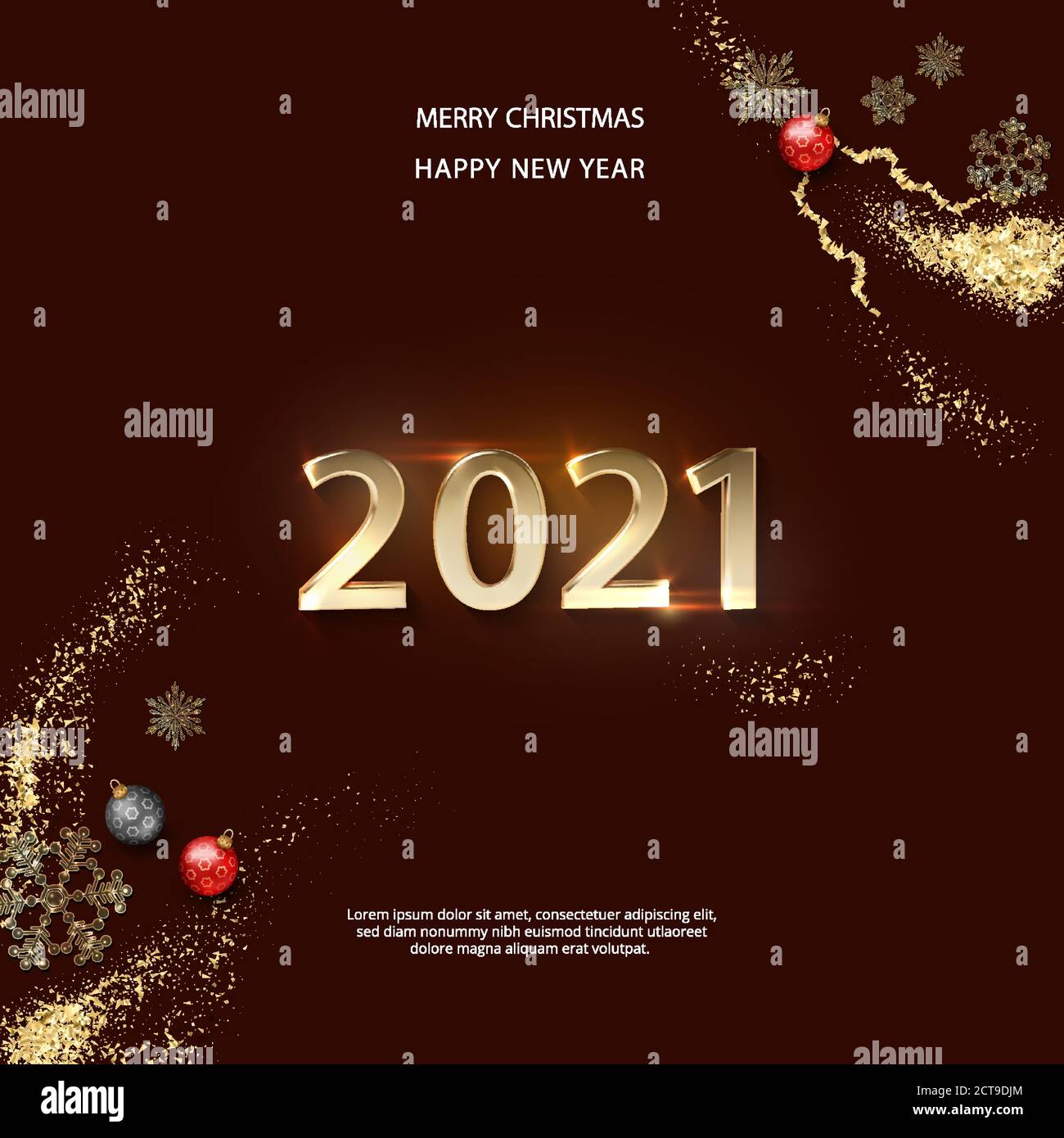 Frohes neues Jahr 2021 Banner Stock Vektor
