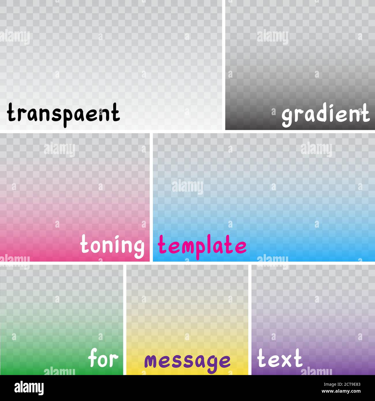 Transparente Farbtonvorlage für Text Stock Vektor