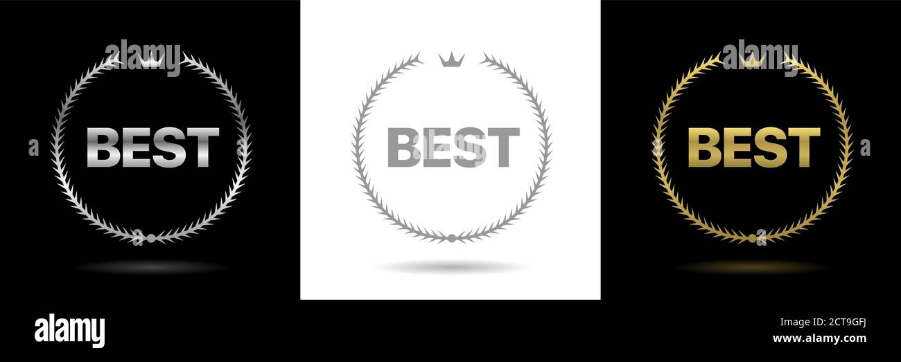 Die besten Lorbeerkranz-Ikonen Stock Vektor