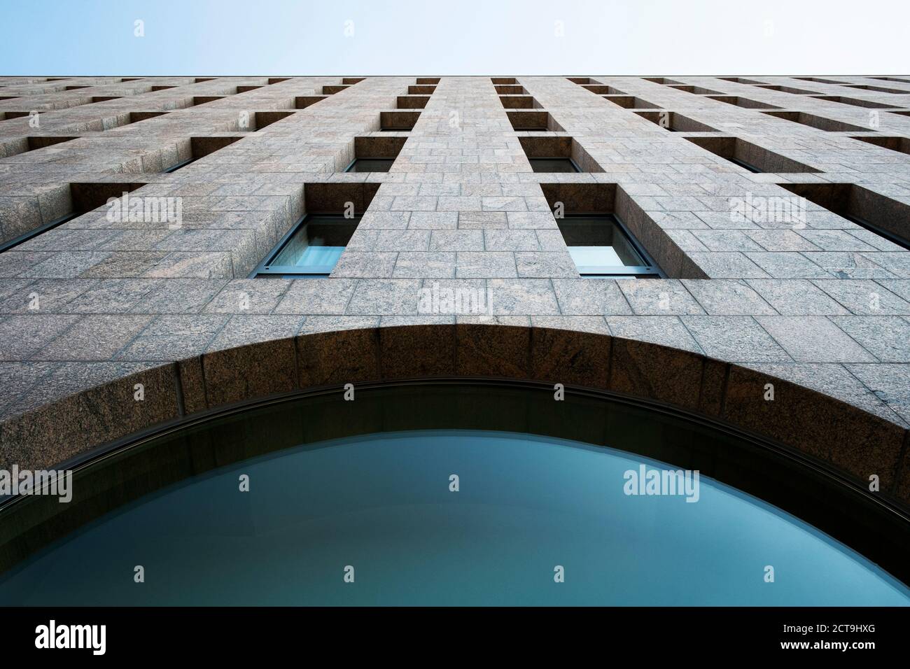 Deutschland, Baden-Württemberg, Freiburg, Teil der Granit-Fassade Stockfoto