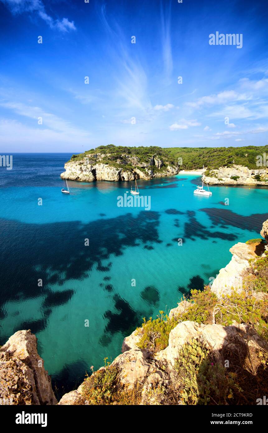 Macarella, Cala Macarelleta, Menorca, Balearen, Spanien Stockfoto