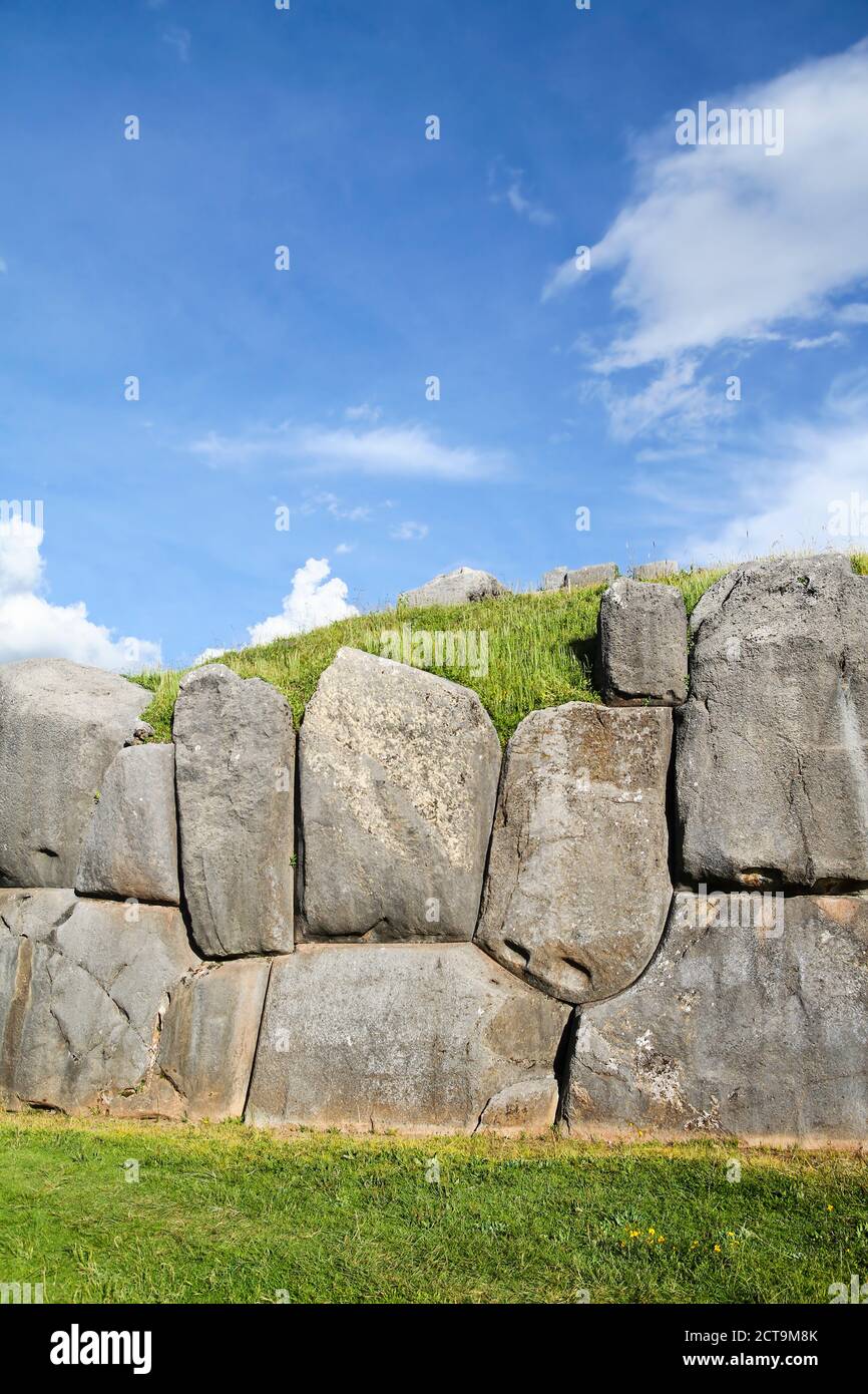 Südamerika, Peru, Cusco, Inka-Zitadelle, Ruine des Saksaywaman Stockfoto