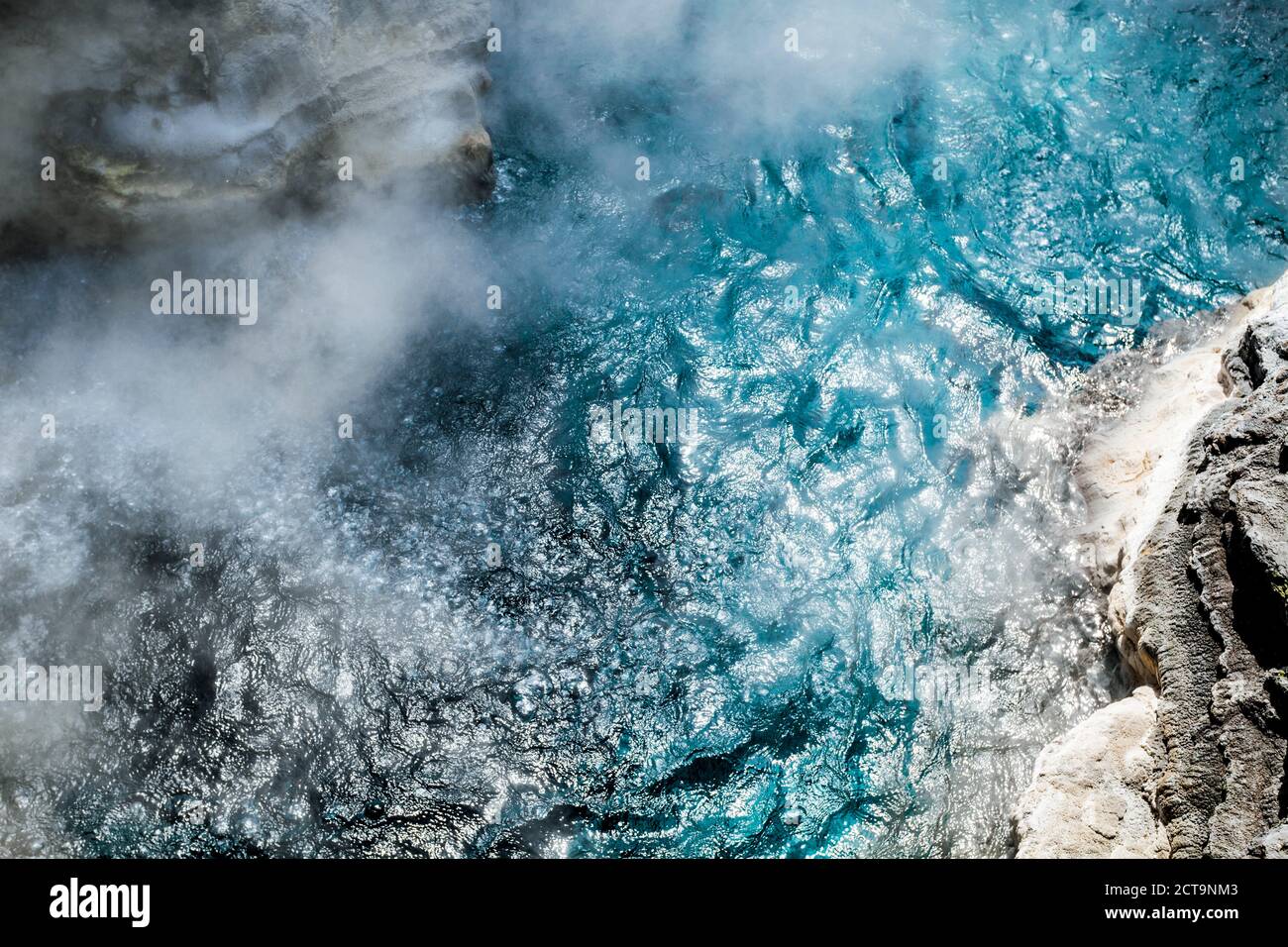 Neuseeland, Whakarewarewa, geothermischen Feld Stockfoto