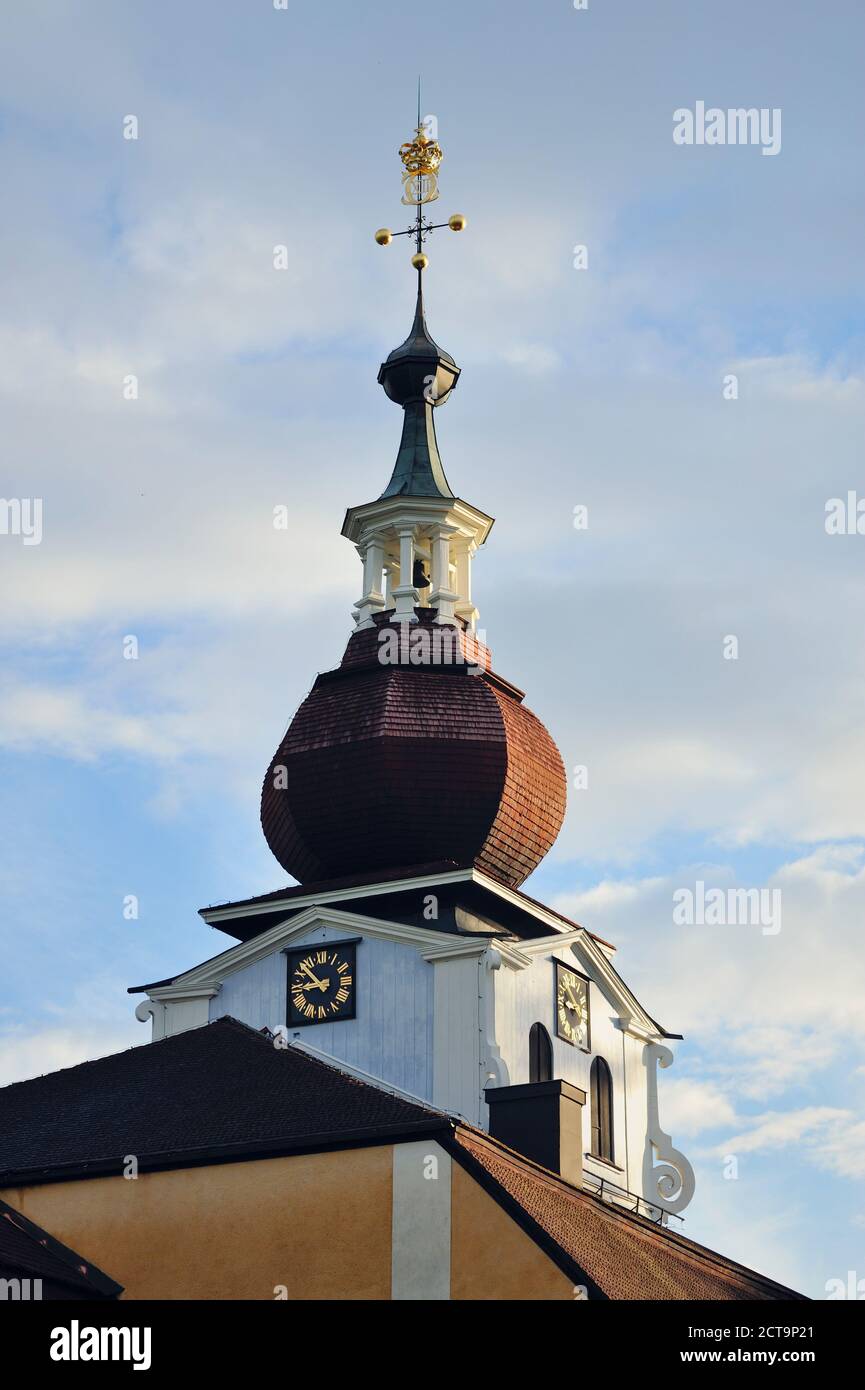 Schweden, Leksand, bauchige Turm der Kirche Stockfoto