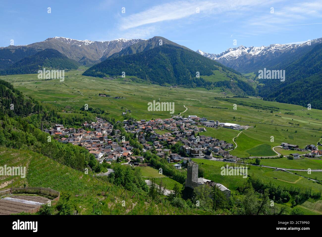 Italien, Südtirol, Vinschgau, Blick nach Burgeis Stockfoto