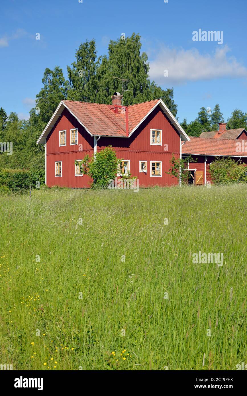 Schweden, Dalarna, typischen roten Holzhaus Stockfoto