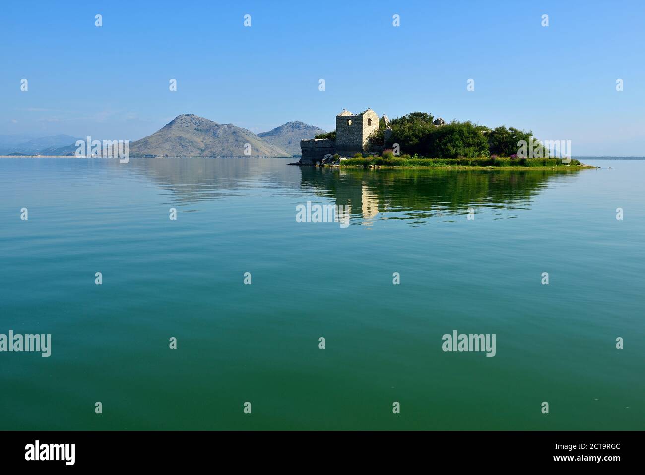 Montenegro, Crna Gora, der Balkan, historische Ottomane Festung auf Grmozur Insel, Skadar See Nationalpark Stockfoto
