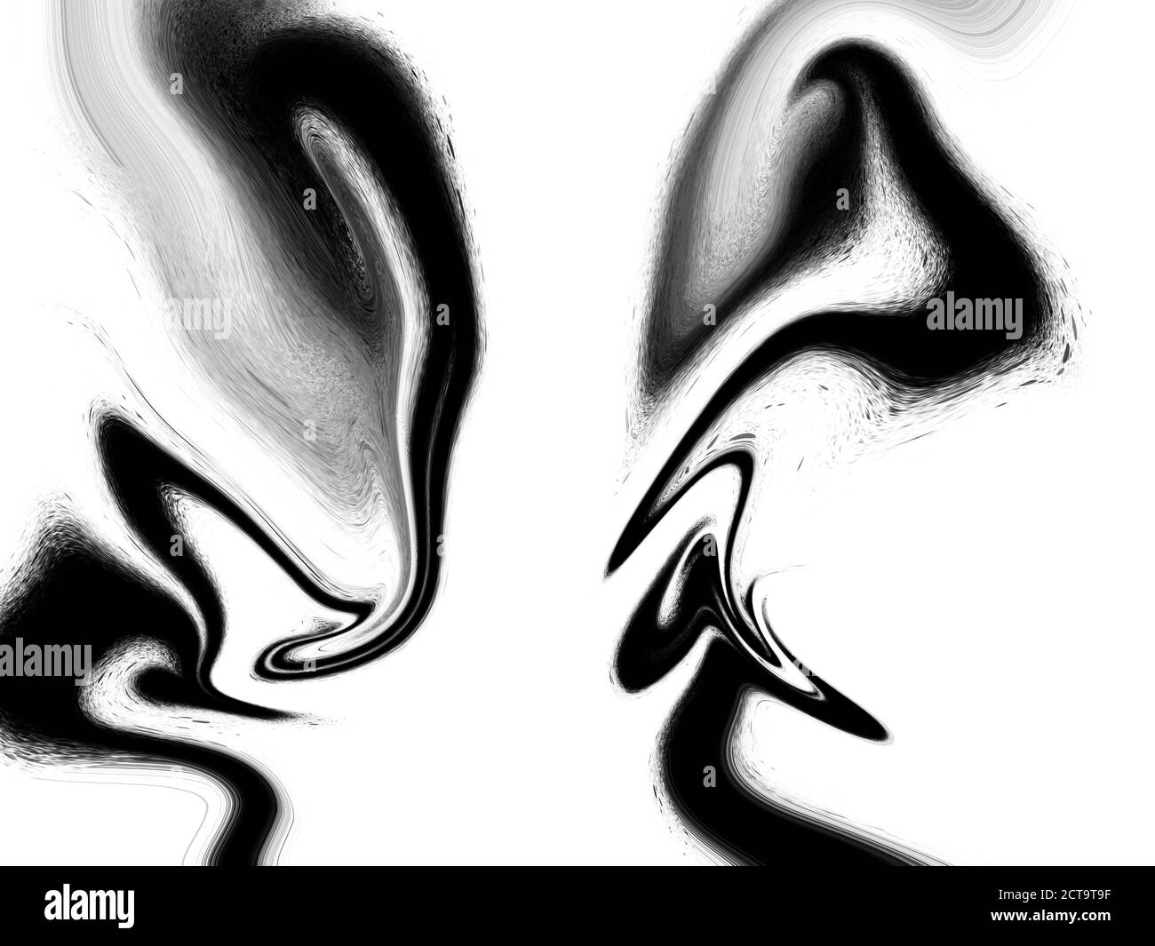 Abstrakt schwarz und weiß Marmor-wie Tinte Zeichnung Hintergrund. Hochauflösende jpg-Datei, perfekt für Ihre Projekte. Stockfoto