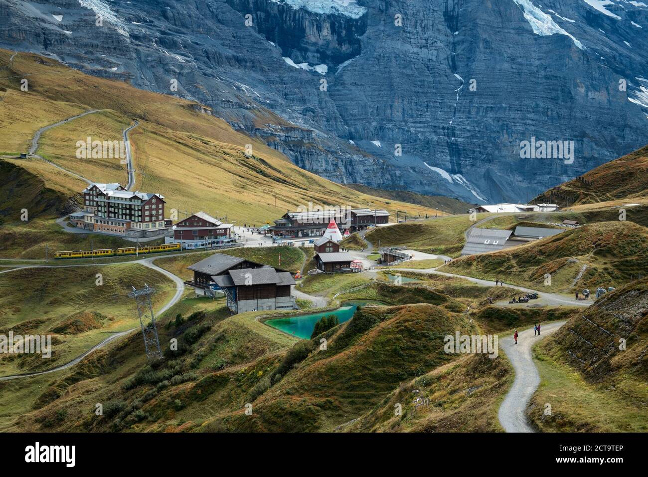 Schweiz, Kanton Bern, Region Jungfrau, Gebirgspass Kleine Scheidegg Stockfoto