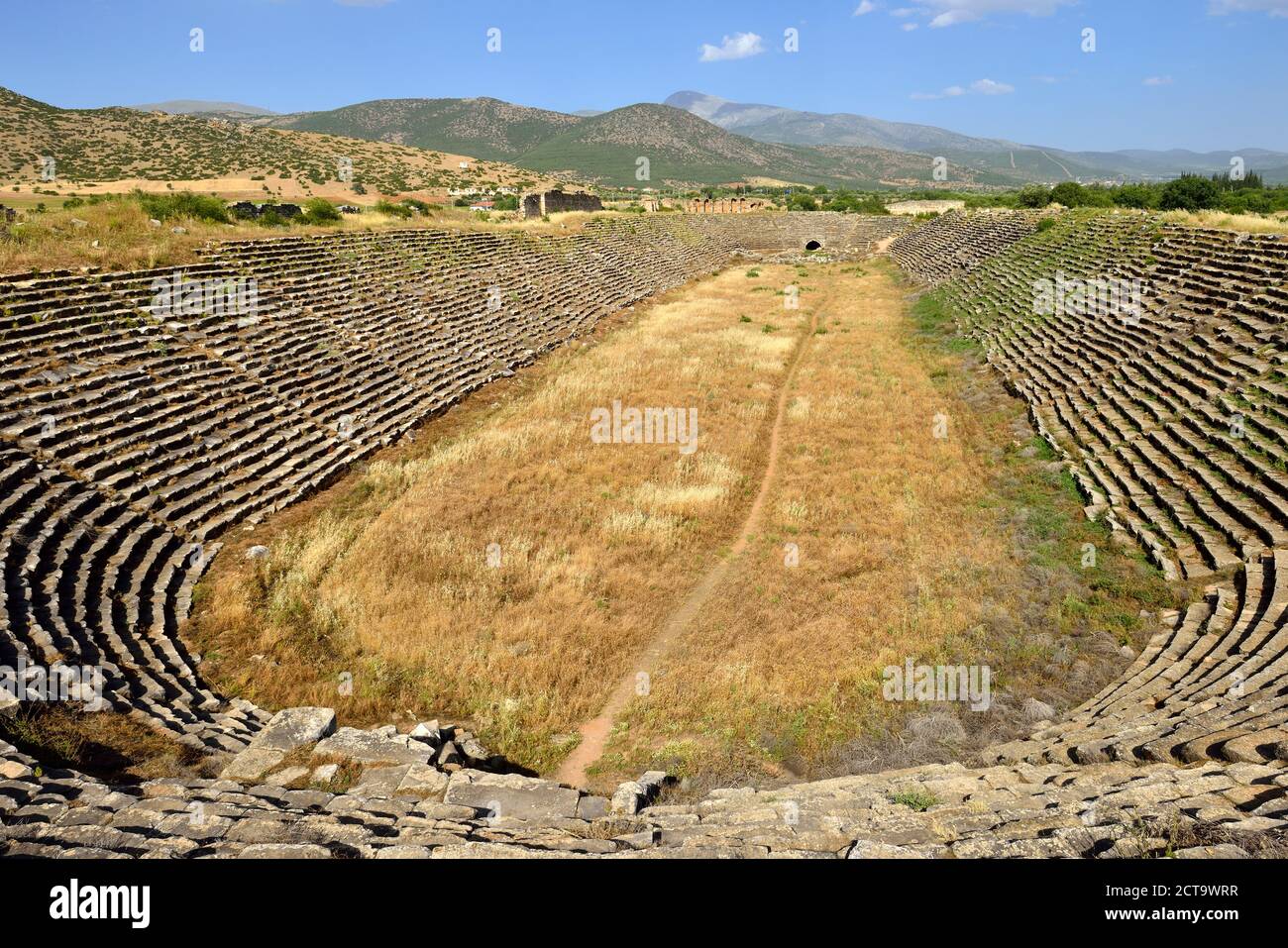 Türkei, Aydin Provinz, Caria, antiken Stadions am archäologischen Standort von Aphrodisias Stockfoto