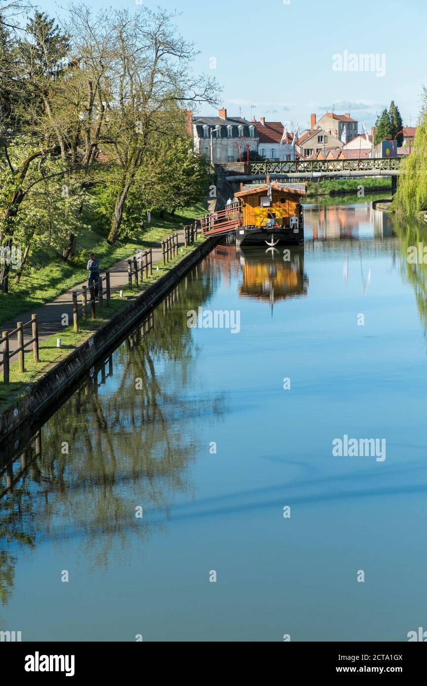 Frankreich, Departement Saône-et-Loire, Digoin, Canal lateral a la Loire Stockfoto