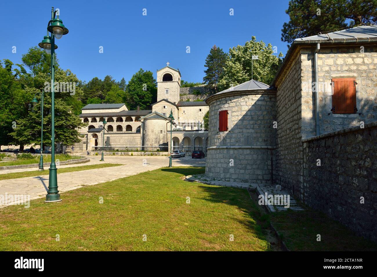 Montenegro, Crna Gora, orthodoxe Kloster in der alten Residenzstadt Cetinje Stockfoto
