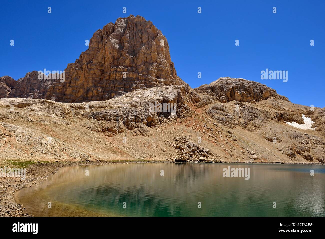 Türkei, High oder Anti-Taurus-Gebirge, Aladağlar National Park, Yedigoeller Plateau, Direktas Berg und See Stockfoto
