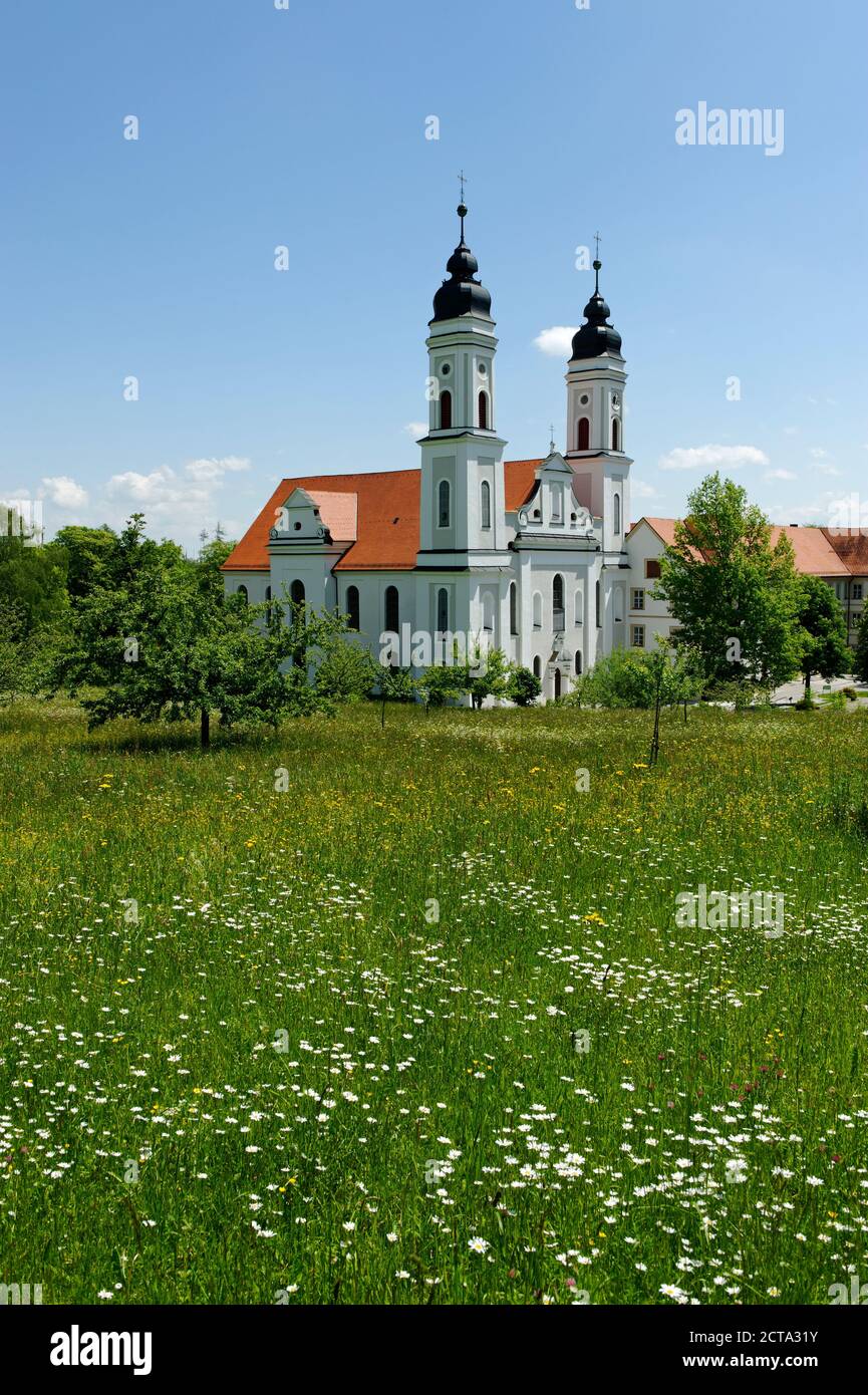 Deutschland, Bayern, Bayerisch-Schwaben, ehemalige Benediktiner-Klosterkirche Annahme und Peter und Paul, Irsee Stockfoto