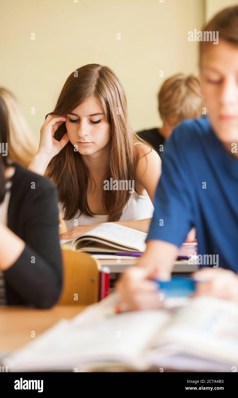 Österreich, Schüler in der Klasse Stockfoto