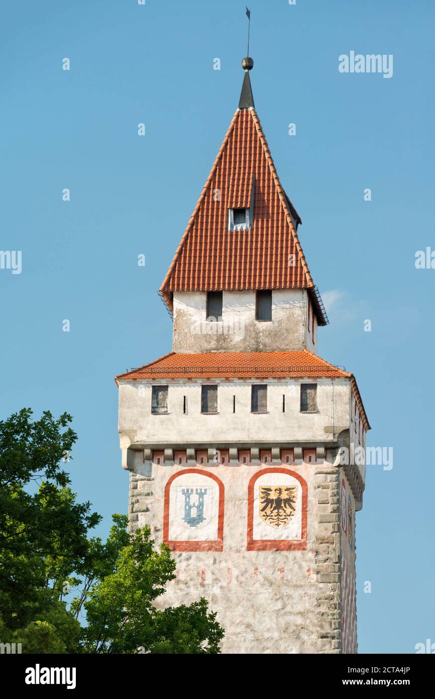 Deutschland, Baden-Württemberg, Ravensburg, Gemalter Turm Stockfoto