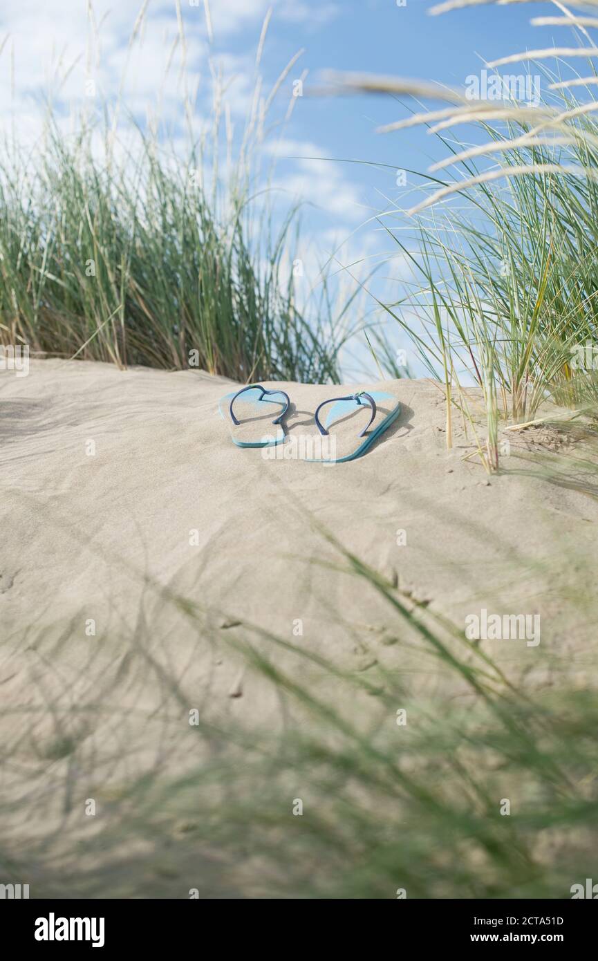 Italien, Flip flops, am Strand Stockfoto