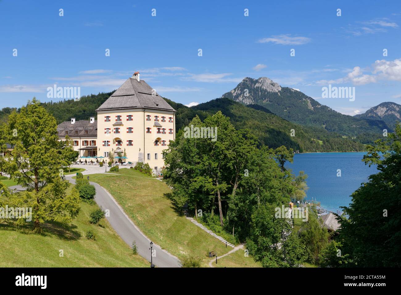 Österreich, Salzburger Land, See Fuschlsee Fuschl am See, Schloss Fuschl Stockfotografie Alamy