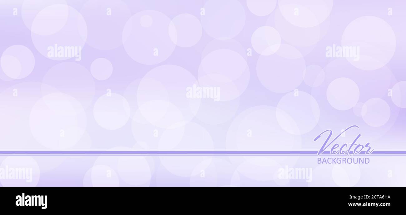 Abstrakt minimal Lavendel Farbe Hintergrund mit Bokeh-Effekt. Subtiles Vektorgrafikmuster Stock Vektor