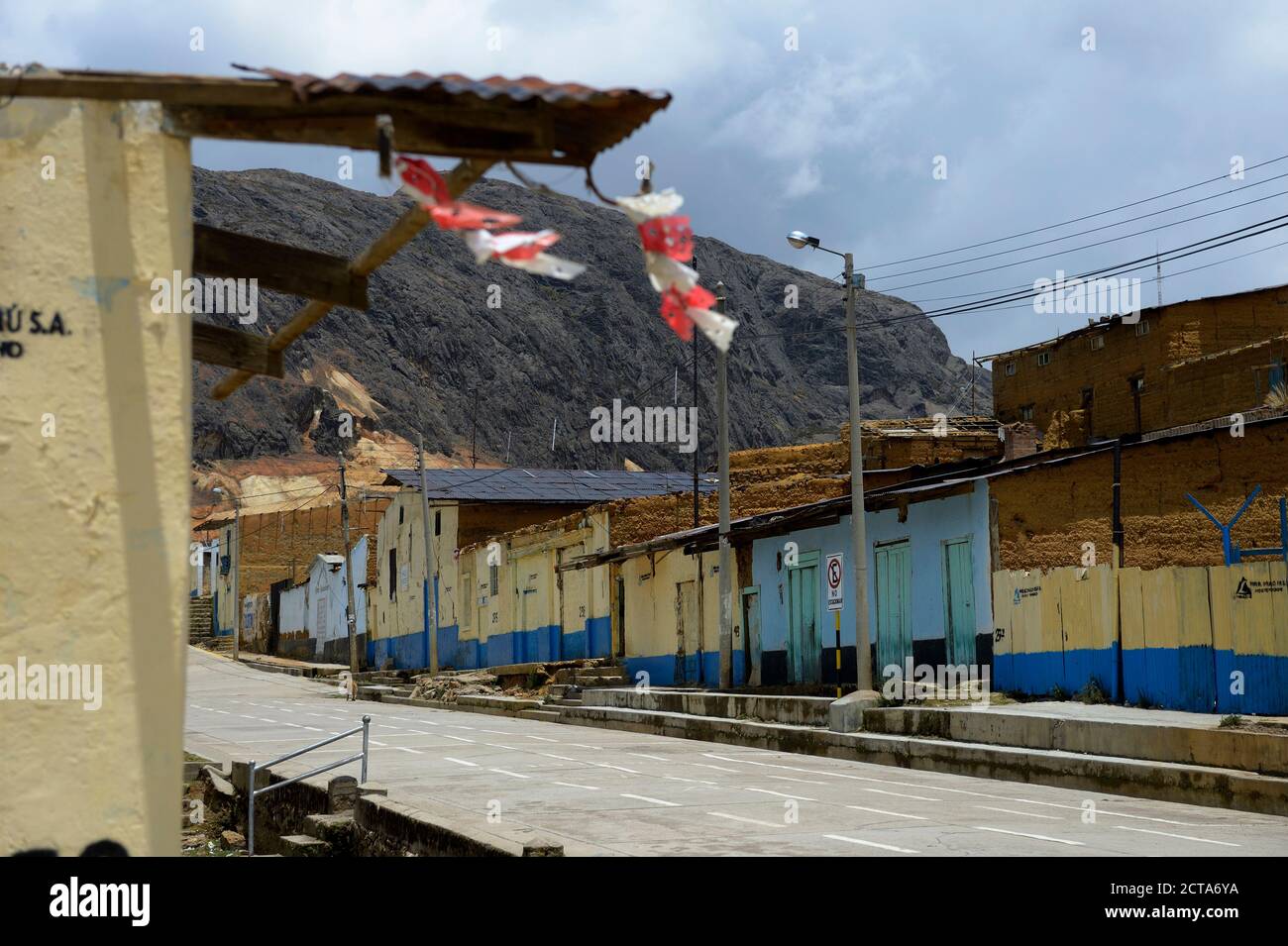 Südamerika, Peru, Jujiy Provinz, Morocha, Geisterdorf, Deserted Häuser Stockfoto