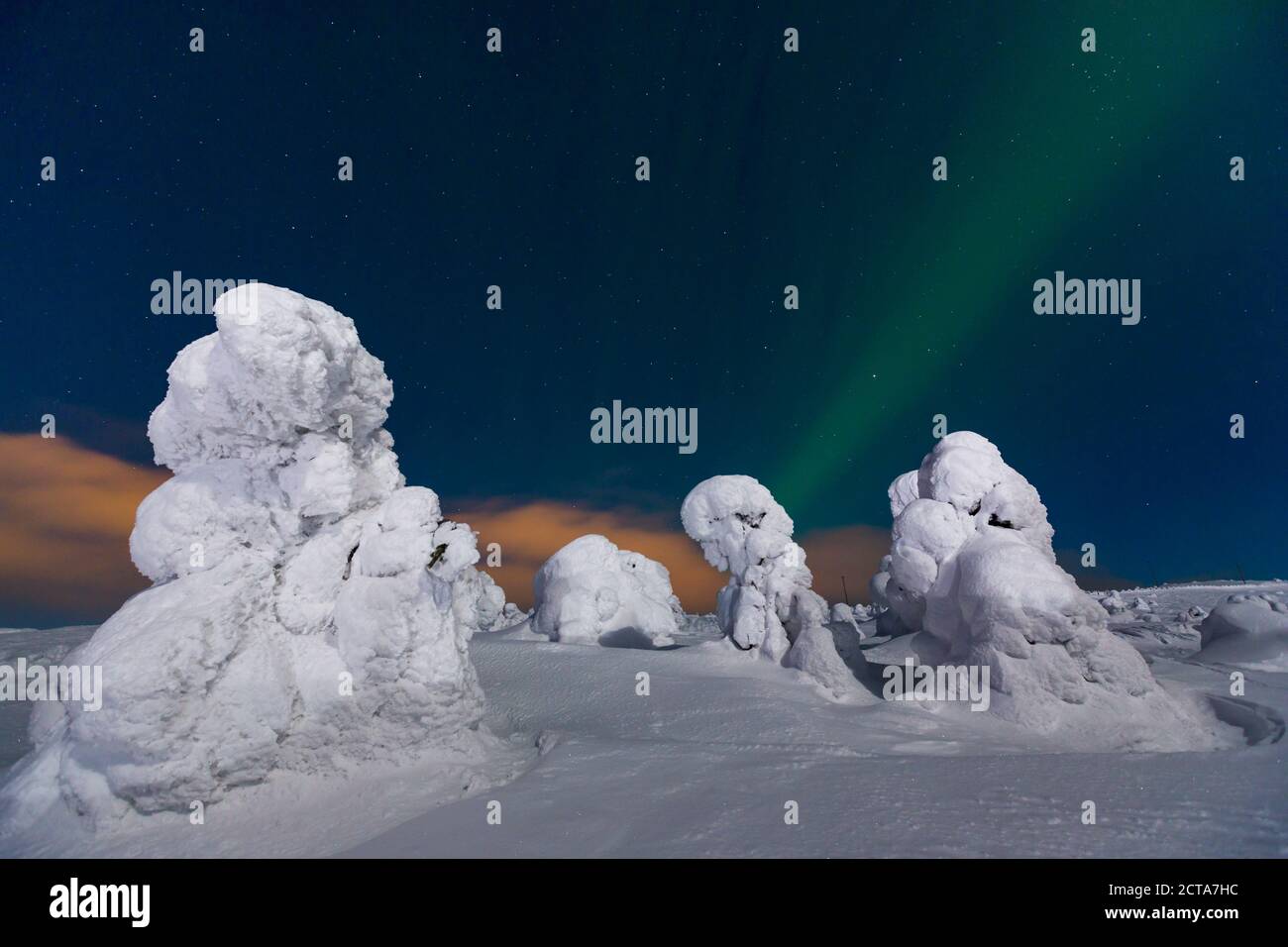 Skandinavien, Finnland, Kittilä, Polar Lights, Aurora borealis Stockfoto