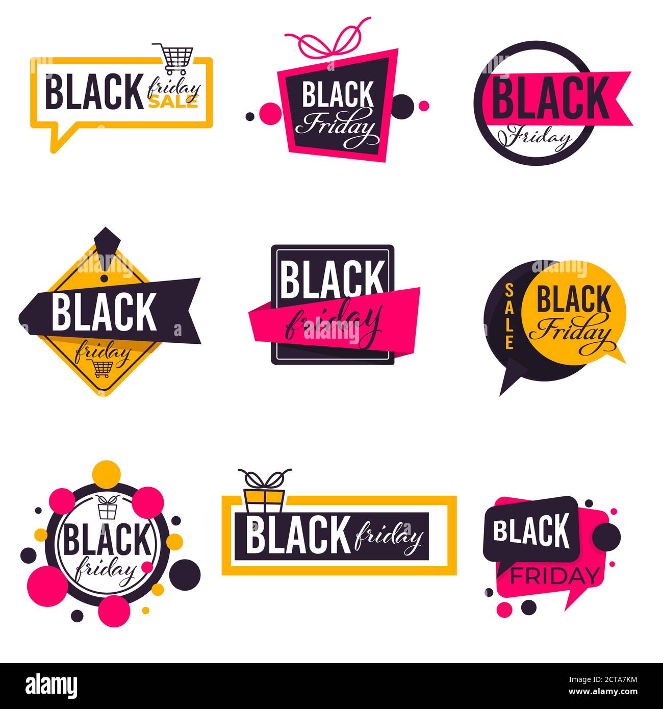 Angebote und Aktionen für Black Friday, Promo-Banner für den Herbst Stock Vektor