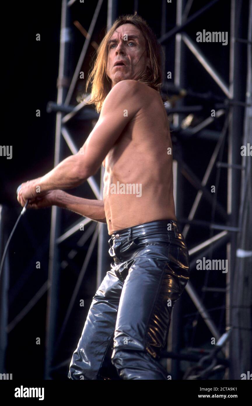 Iggy Pop live beim 2. Hurricane Festival 1998 im Eichenring. Scheessel, 20. Juni 1998 - weltweite Nutzung Stockfoto