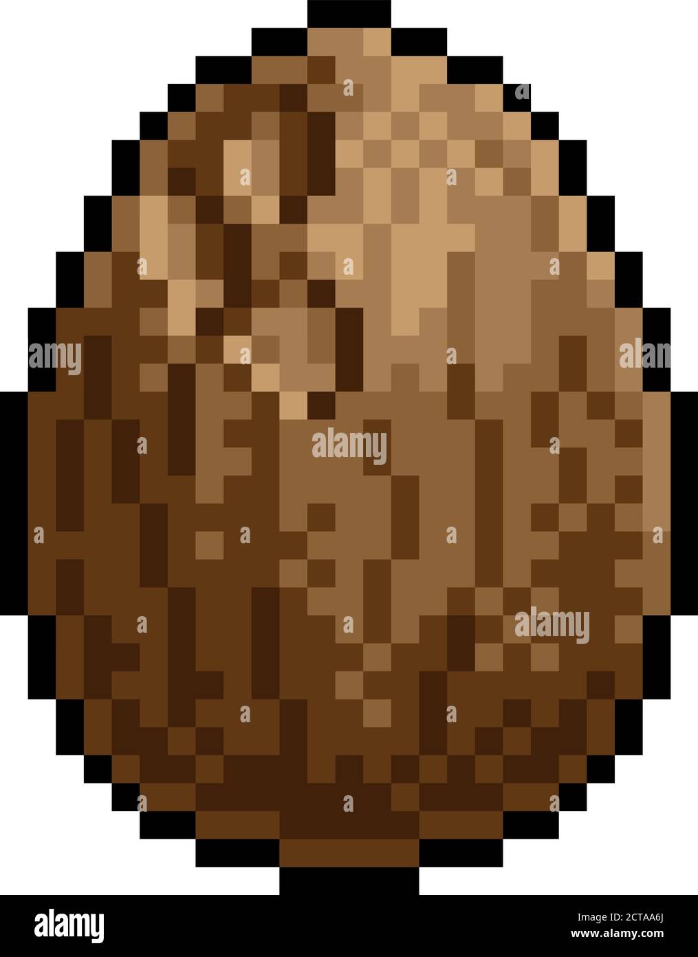Coconut Acht Bit Pixel Art Game Symbol Stock Vektor