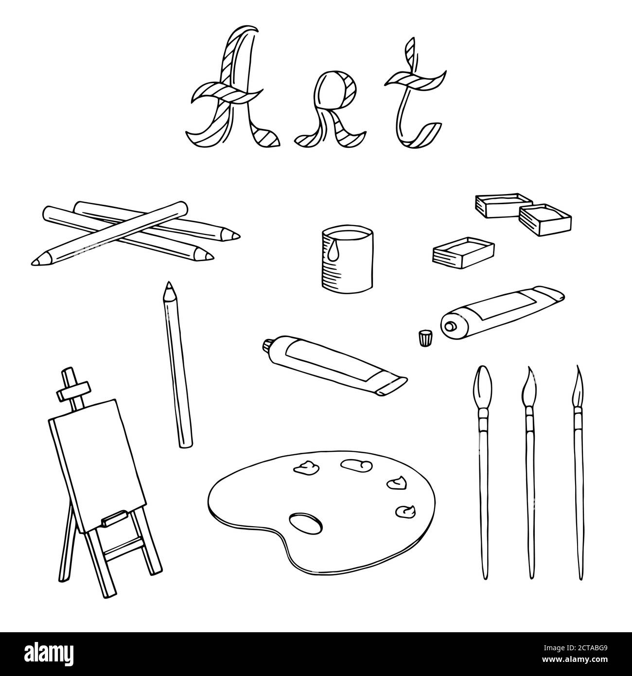 Grafik-Set schwarz weiß isoliert Illustration Vektor Stock Vektor