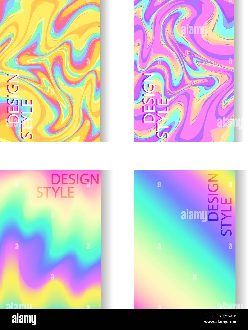 Abstrakte Vorlagen für die Gestaltung moderner Covers. Fantasy Marmor Pastellfarbe Hintergrund. Kreatives Vektorgrafikelement. Bunte eps10-Illust Stock Vektor