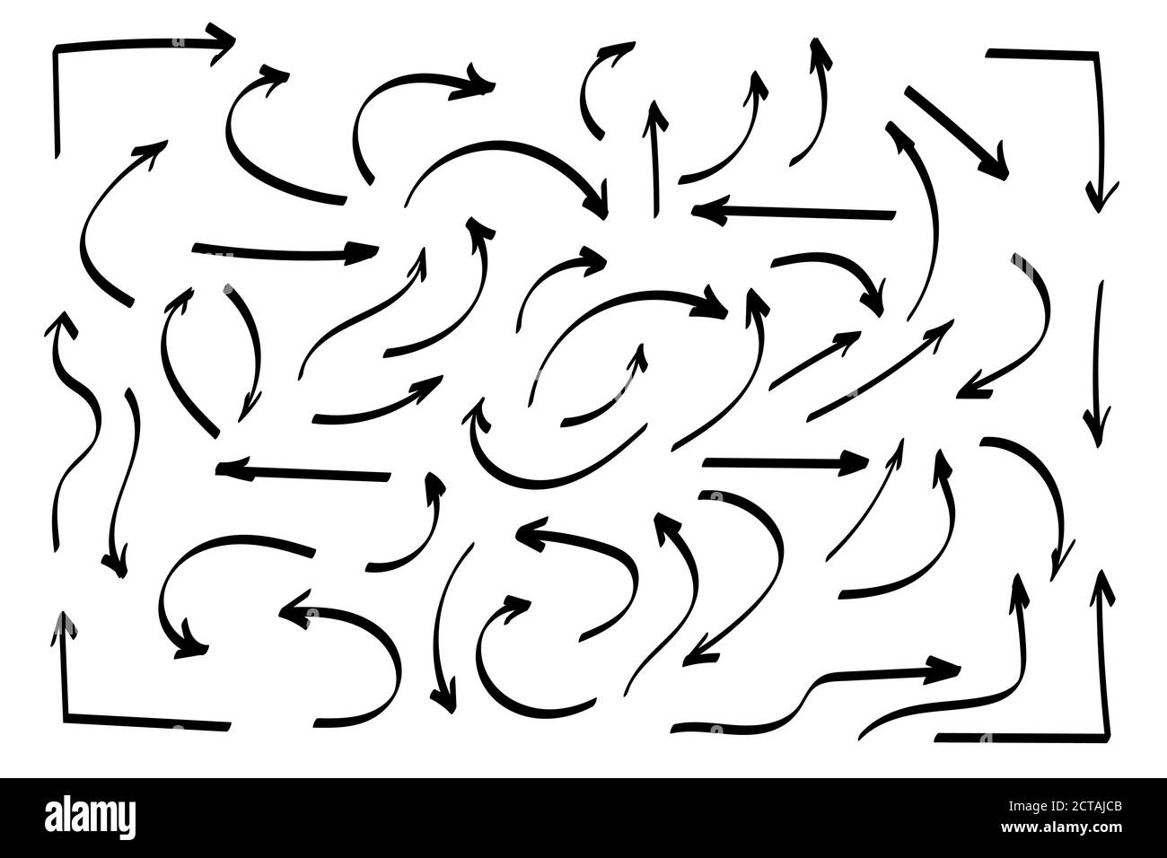 DoodleSymbole. Zeigersymbole. Grafische Zeigersymbole Stock