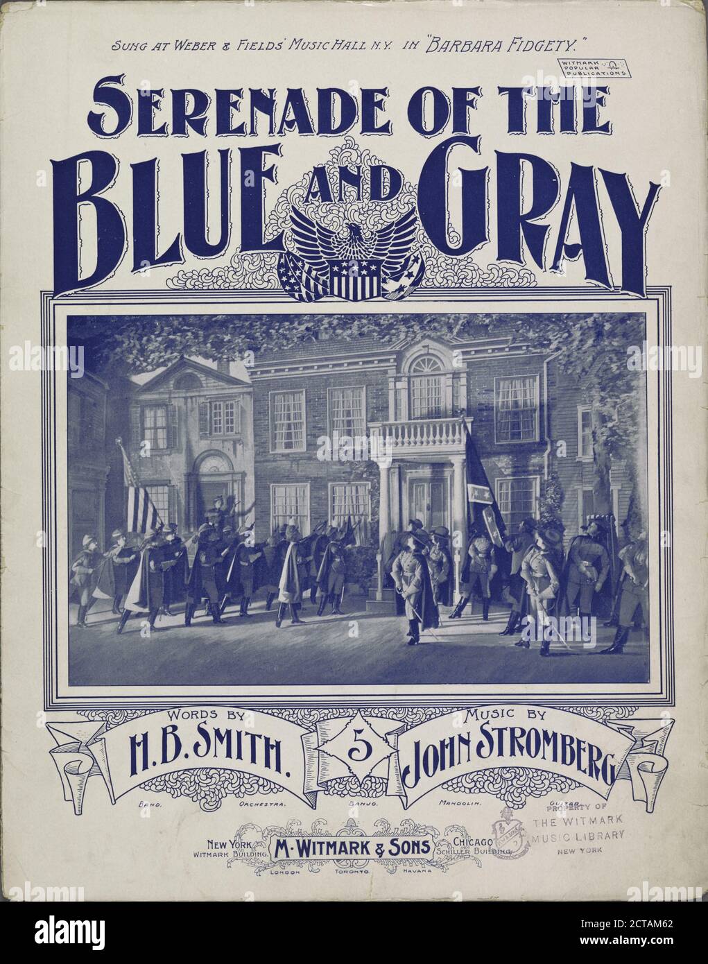 Serenade der blauen und grauen, notierte Musik, Partituren, 1900 - 1900, Smith, Harry Bache (1860-1936), Stromberg, John (1853-1902 Stockfoto