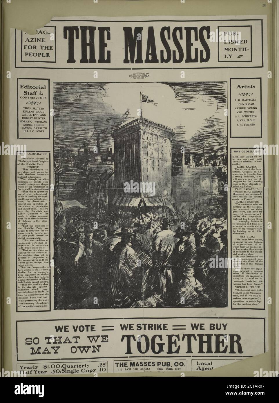 Die Massen., Text, Plakate, 1893 - 1897 Stockfoto