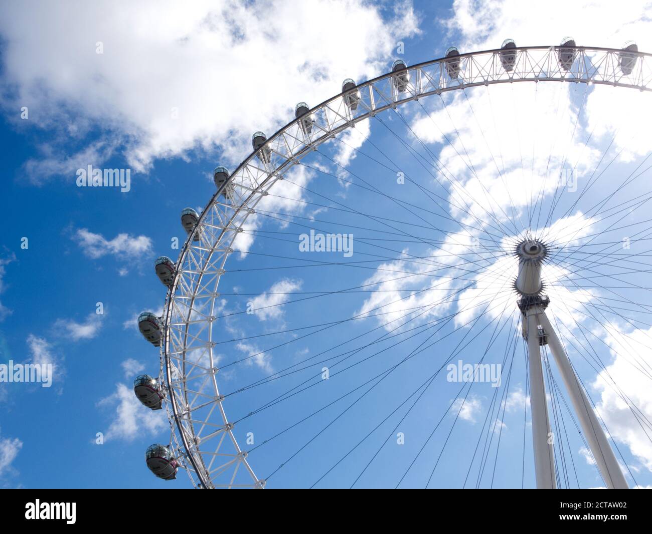 Das London Eye ist Europas höchstes freischwingende Beobachtungsrad. Eine der beliebtesten Touristenattraktionen Londons und beherbergt Neujahrsfeuerwerk Stockfoto