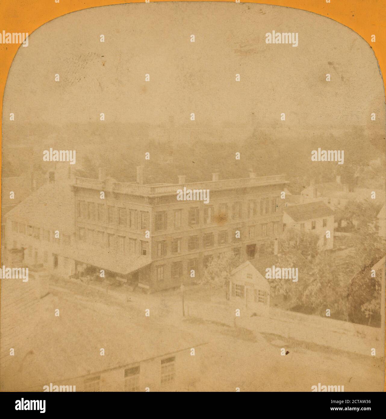 Blick von der Cupola auf Indian Head House., E. J. Copp & Co., Straßen, Gebäude, New Hampshire, Nashua (N.H. Stockfoto