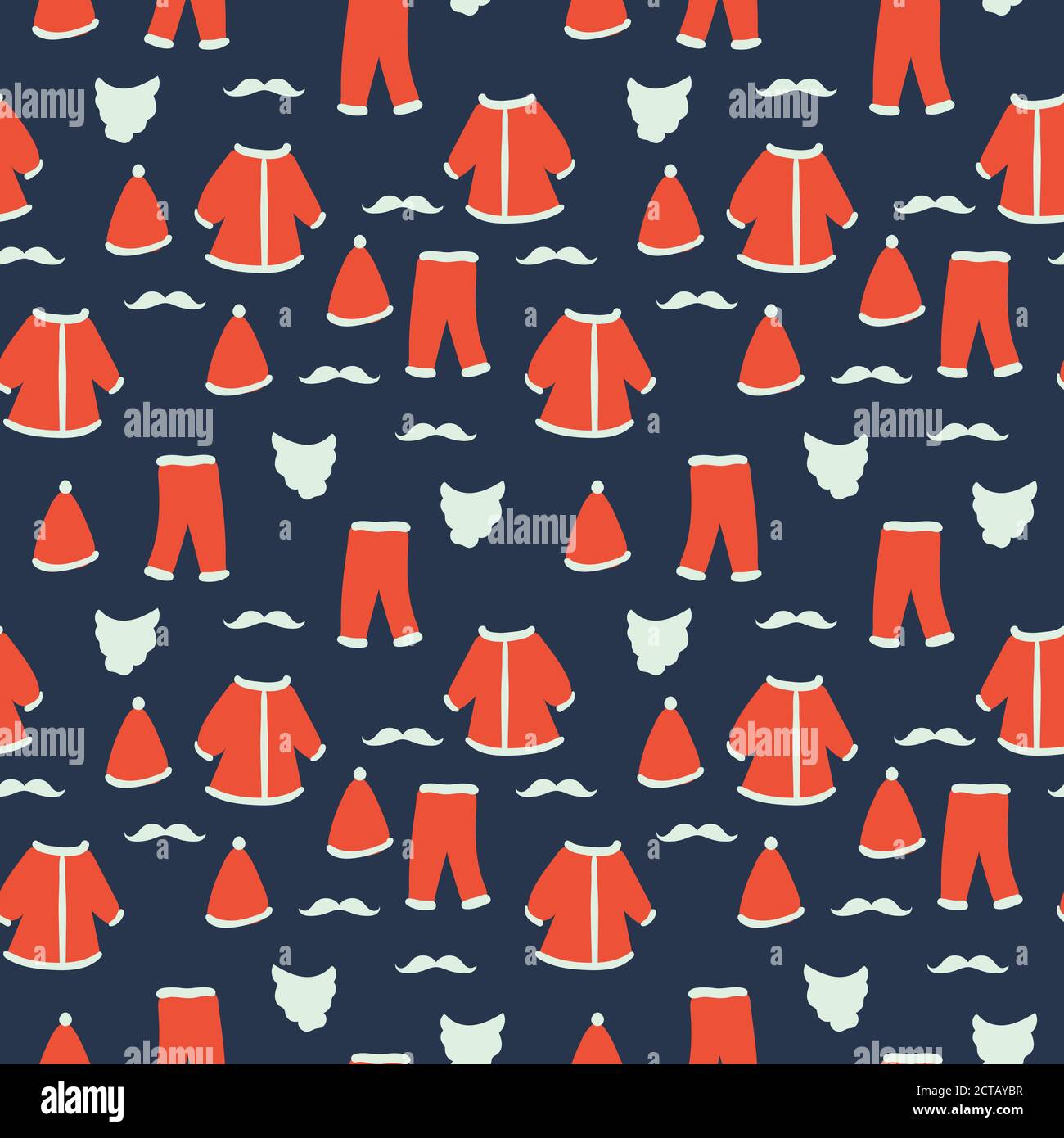 santa Kostüme nahtlose Vektor-Muster Stock Vektor