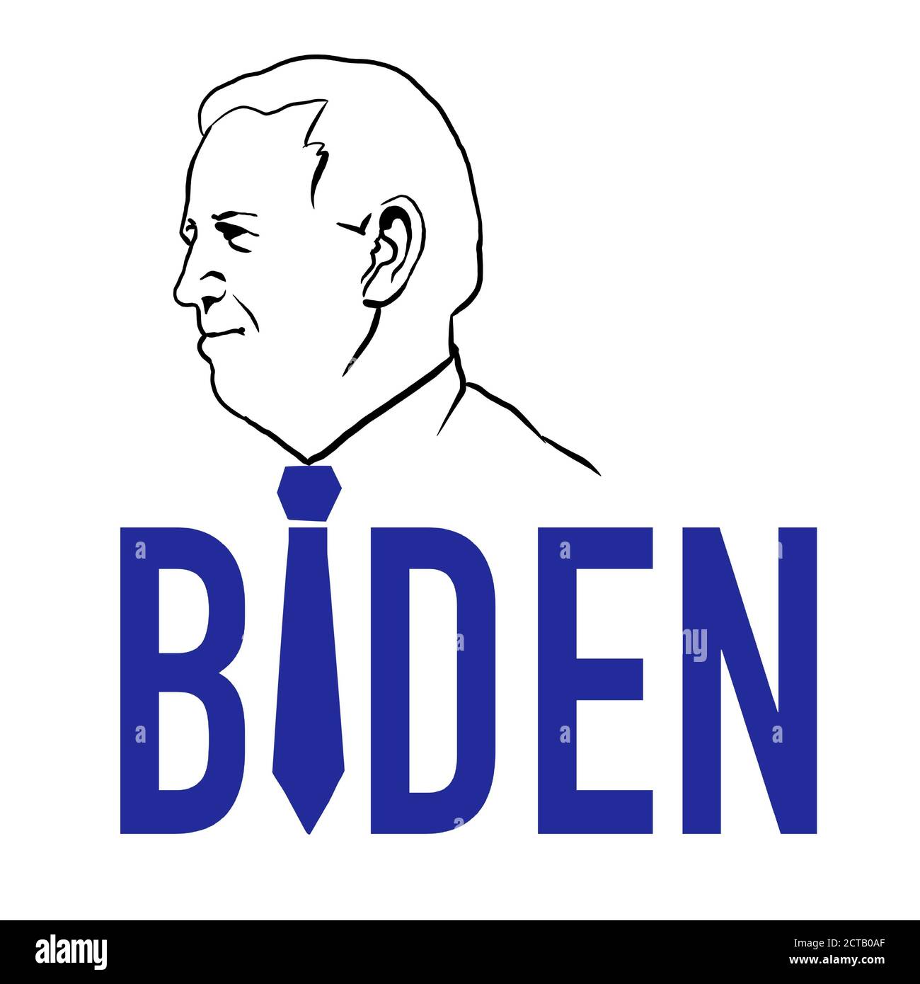 17. September 2020: Donald Trump gegen Joe Biden, Präsidentschaftskandidaten. Demokraten gegen Republikaner. Illustration eines roten Elefanten und eines blauen Donke Stockfoto