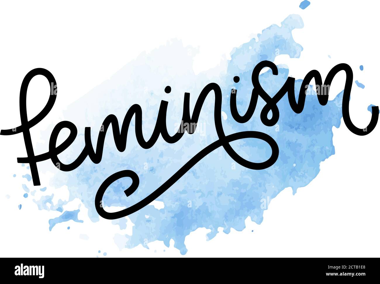 Typografisches Design. Feminismus Brief. Grafikelement. Typografie Schriftzug Design. Motivationsschrift für Frauen. Feministischer Slogan. „Girl Power“-Zitat Stock Vektor