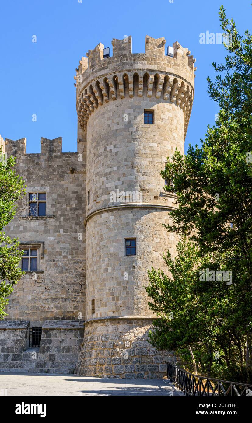 Palast der Großmeister, Rhodos Altstadt, Rhodos Insel, Dodekanes, Griechenland Stockfoto