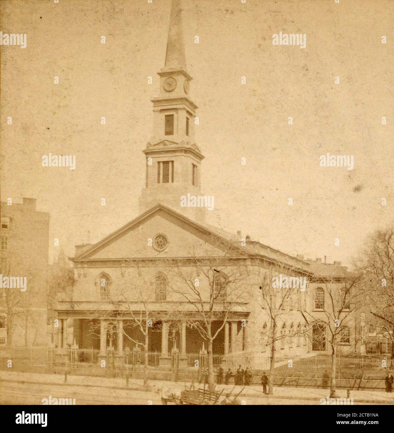 St. Mark's Kirche. 2nd Avenue und 10th St., 1865, New York (Bundesstaat), New York (N.Y.), Manhattan (New York, N.Y.), New York Stockfoto
