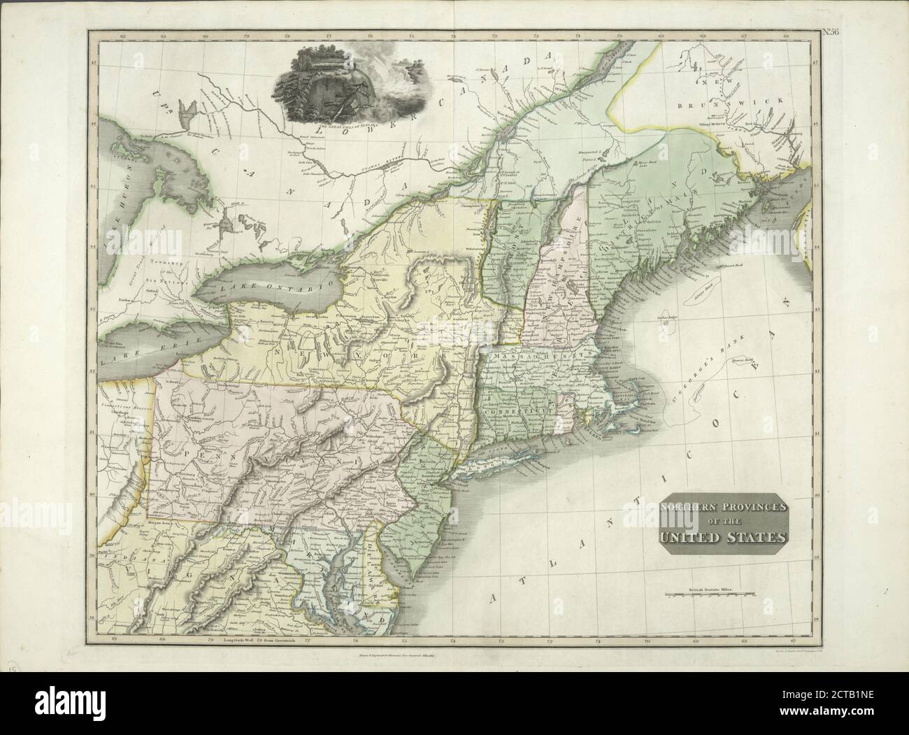 Nördliche Provinzen der Vereinigten Staaten, Kartographie, Karten, 1817, Hewitt, N. R Stockfoto