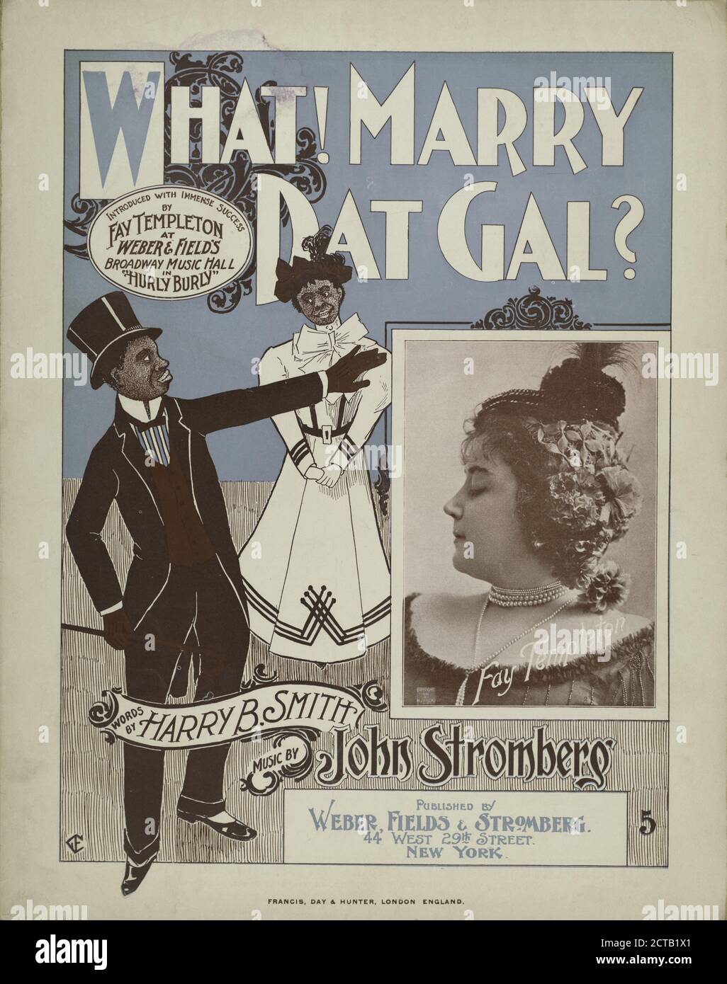 Was! Marry dat gal?, Notated music, scores, 1899 - 1899, Stromberg, John (1853-1902), Smith, Harry Bache (1860-1936 Stockfoto