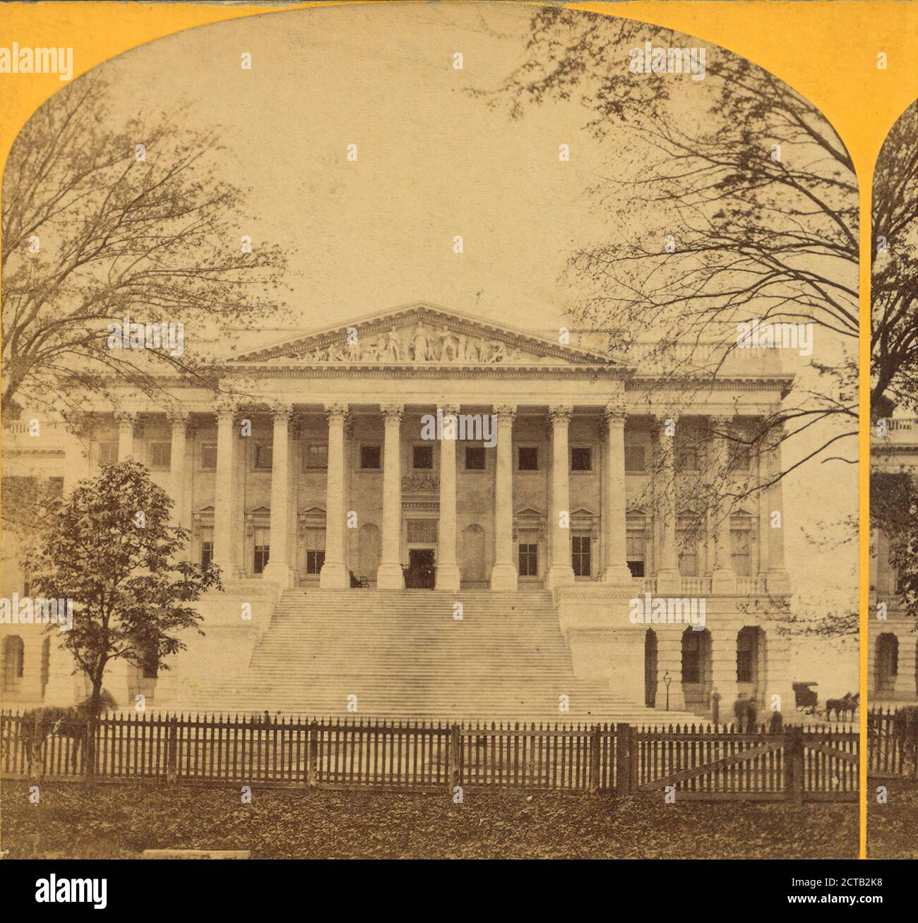 Senatsfront, Washington, D.C., Kilburn Brothers, Vereinigte Staaten. Kongress. Senat, 1872, Washington (D.C.), Vereinigte Staaten Stockfoto