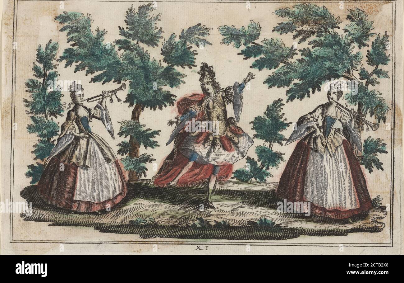 Pastoral Tanzszenen des achtzehnten Jahrhunderts, Standbild, Drucke, 1750 - 1759 Stockfoto